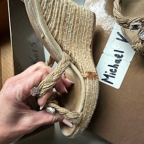 Michael Kora wedge with Swarovski crystals size 8 in great condition - Picture 3 of 7
